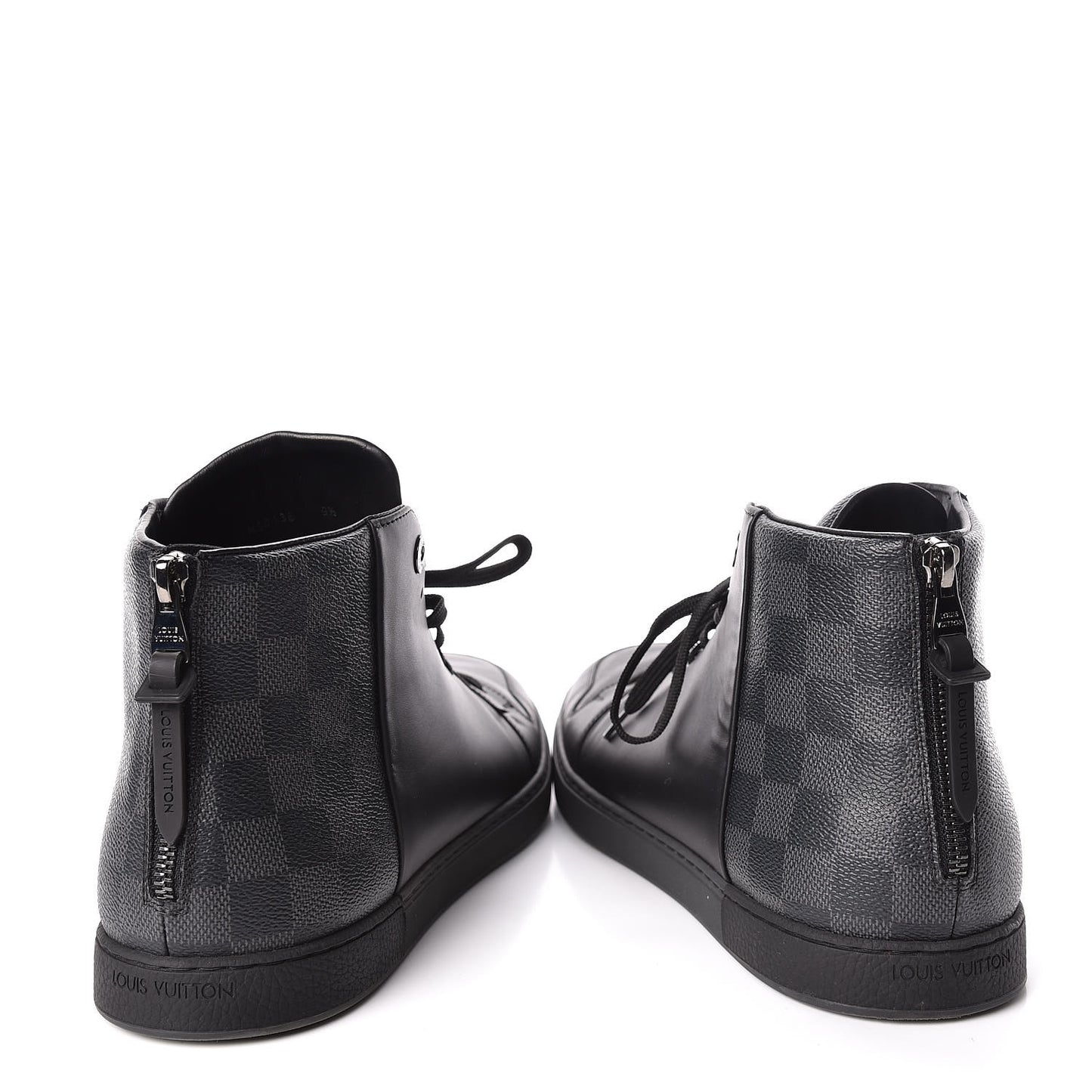 Calfskin Damier Graphite High Top Sneakers 9.5