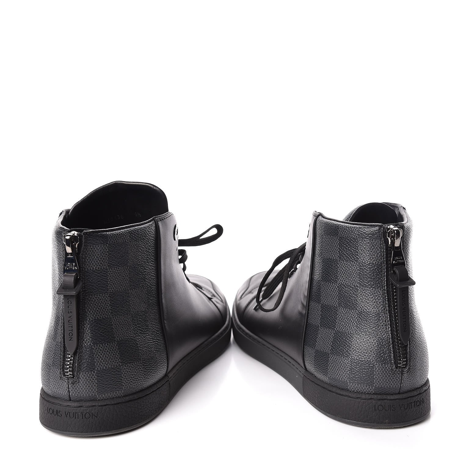 Louis Vuitton Calfskin Damier Graphite High Top Sneakers 9.5 6 of 10