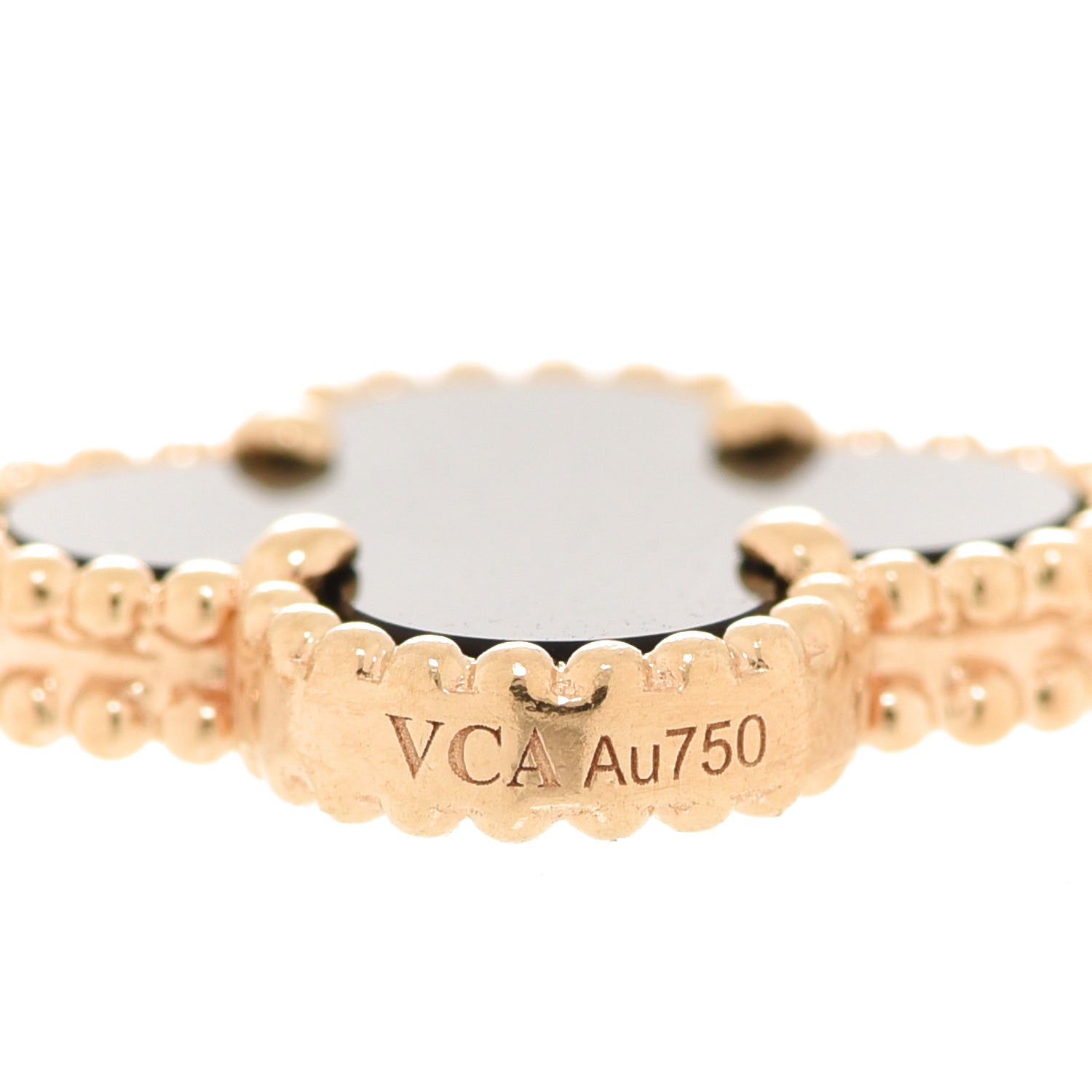 Van Cleef & Arpels 18K Yellow Gold Black Onyx 5 Motifs Vintage Alhambra Bracelet 5 of 7