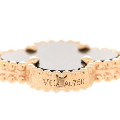 Van Cleef & Arpels 18K Yellow Gold Black Onyx 5 Motifs Vintage Alhambra Bracelet 5 of 7