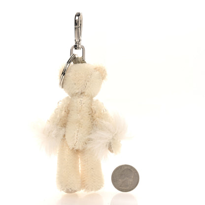Prada Crystal Teddy Bear Keychain White 2 of 4