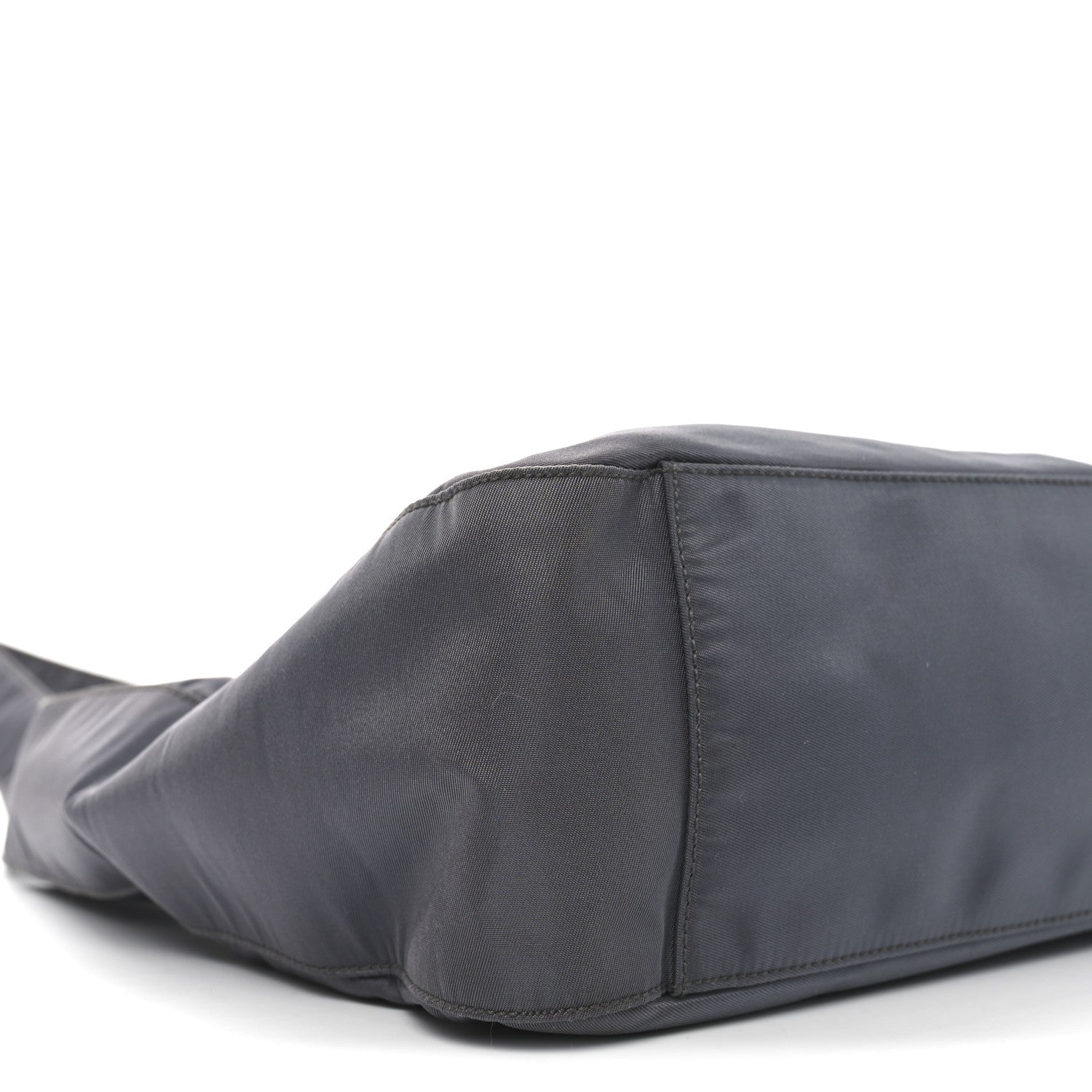 Prada Tessuto Nylon Metal Shoulder Bag Grey 8 of 9