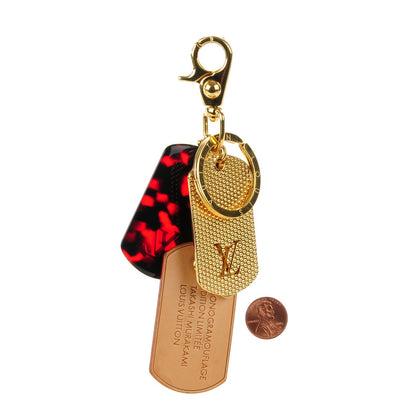 Louis Vuitton Monogramouflage Bag Charm Red 2 of 5