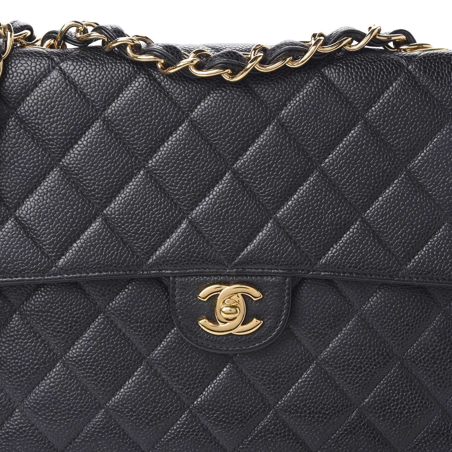 Chanel Caviar Quilted Jumbo Single Flap Black 8 of 8