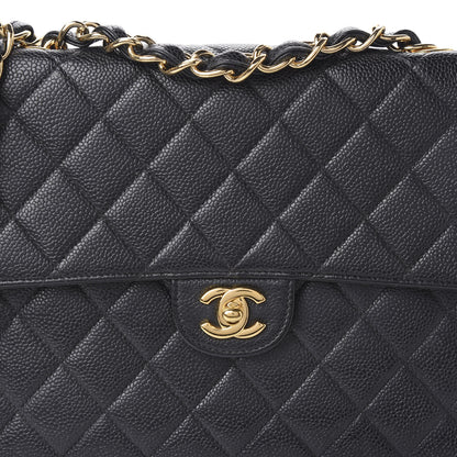 Chanel Caviar Quilted Jumbo Single Flap Black 8 of 8