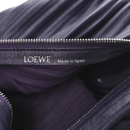 Loewe Lambskin Pleated Bracelet Pouch shoulder Bag Violet 7 of 10