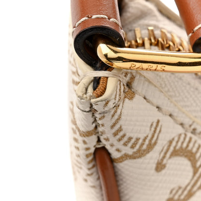 Celine Canvas Calfskin Ava Triomphe Shoulder Bag White 16 of 16