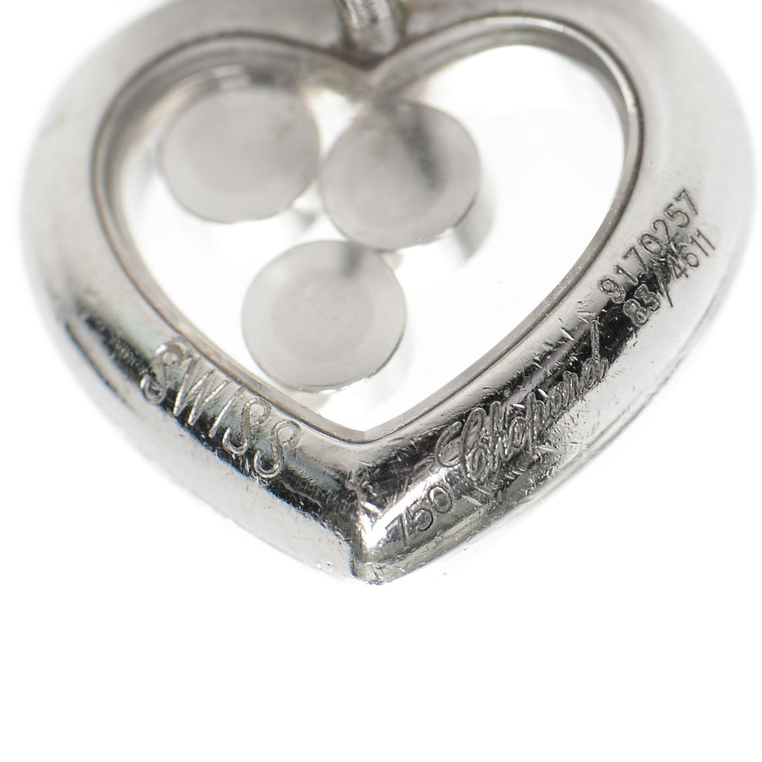 Chopard 18K White Gold Diamond Happy Curves Earrings 5 of 5