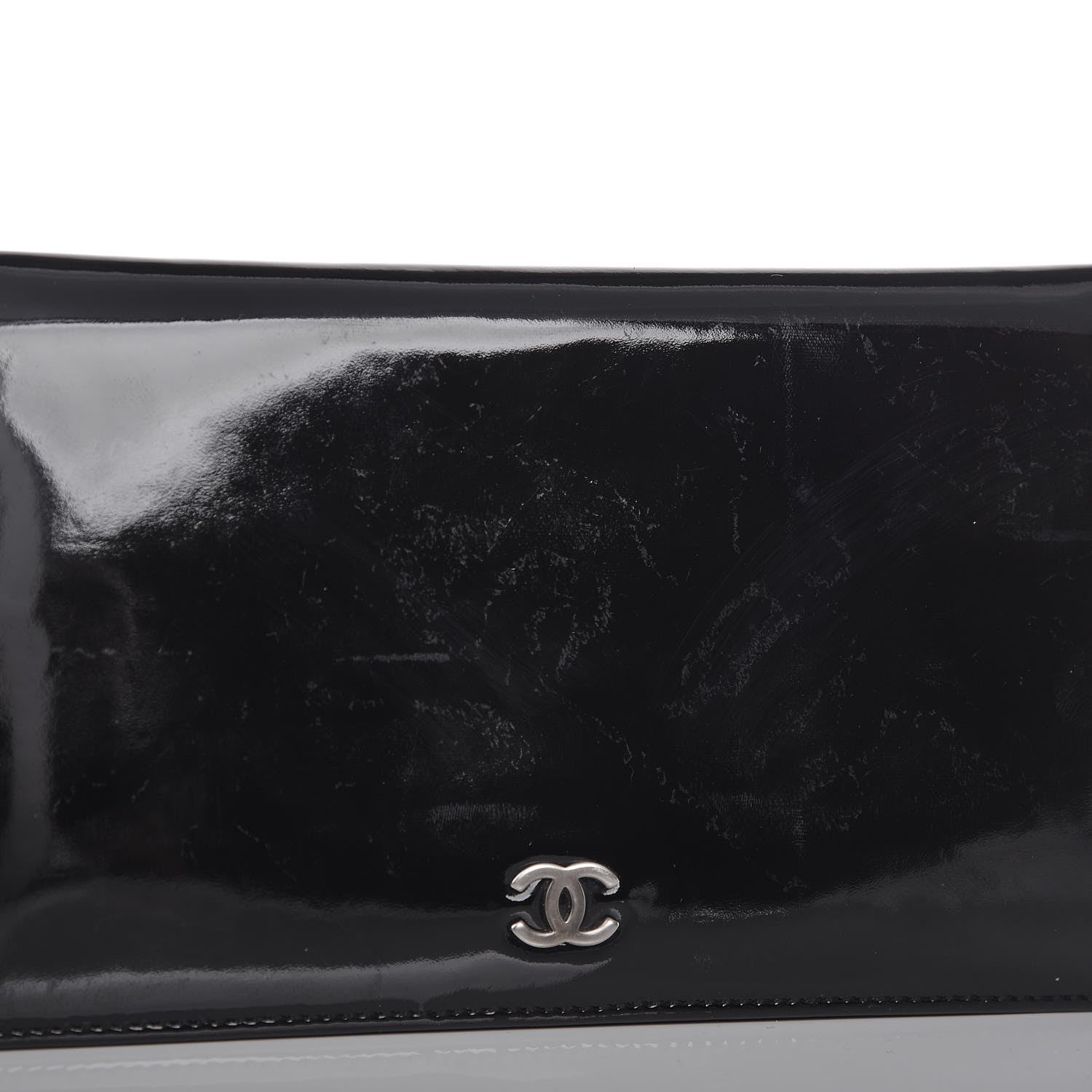 Chanel Patent CC Yen Wallet Black 11 of 11