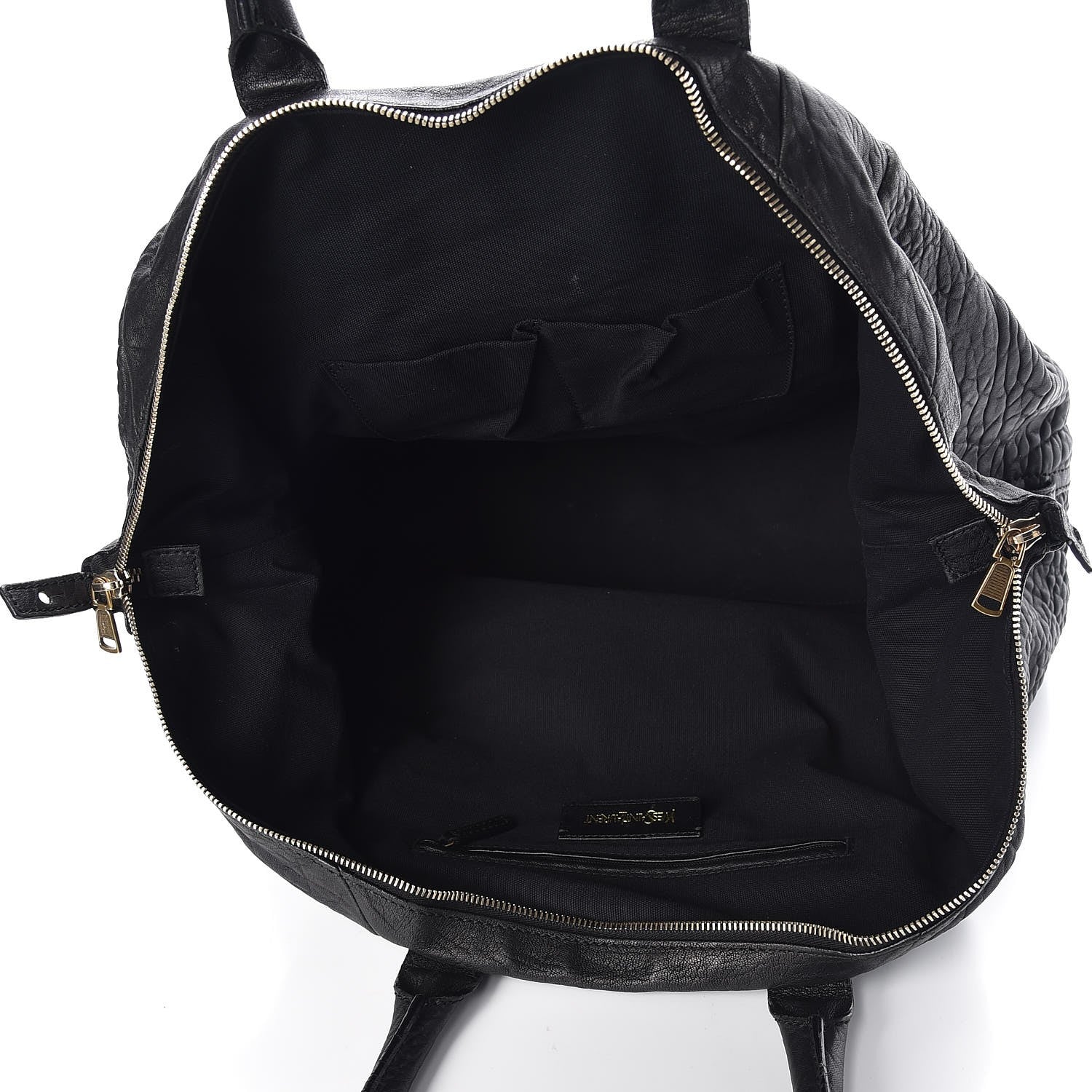 Saint Laurent Pebbled Lambskin Medium Easy Sac Black 5 of 13