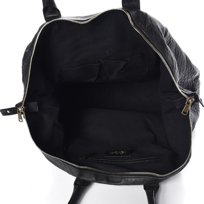Saint Laurent Pebbled Lambskin Medium Easy Sac Black 5 of 13