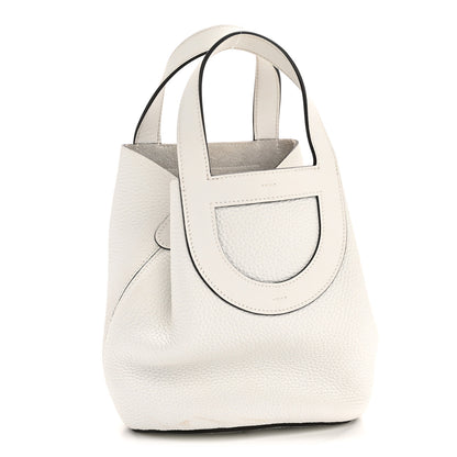 Hermes Taurillon Clemence Swift In-The-Loop 18 Bag New White 3 of 11