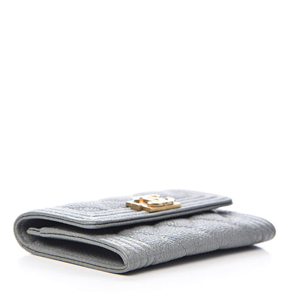 Chanel Caviar Quilted Boy Flap Card Holder Flap Grey 4 of 9