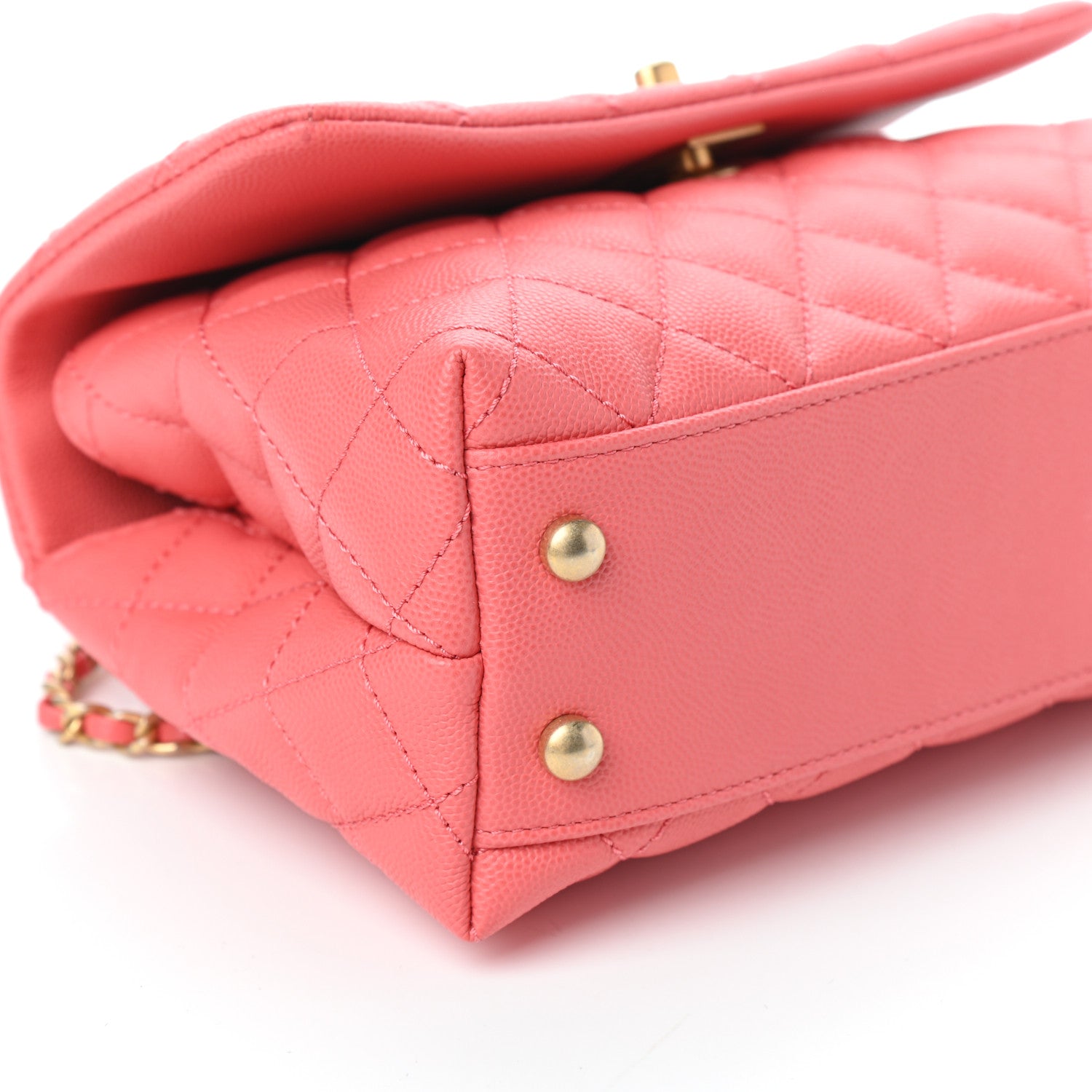 Chanel Caviar Quilted Mini Coco Handle Flap Pink 8 of 9