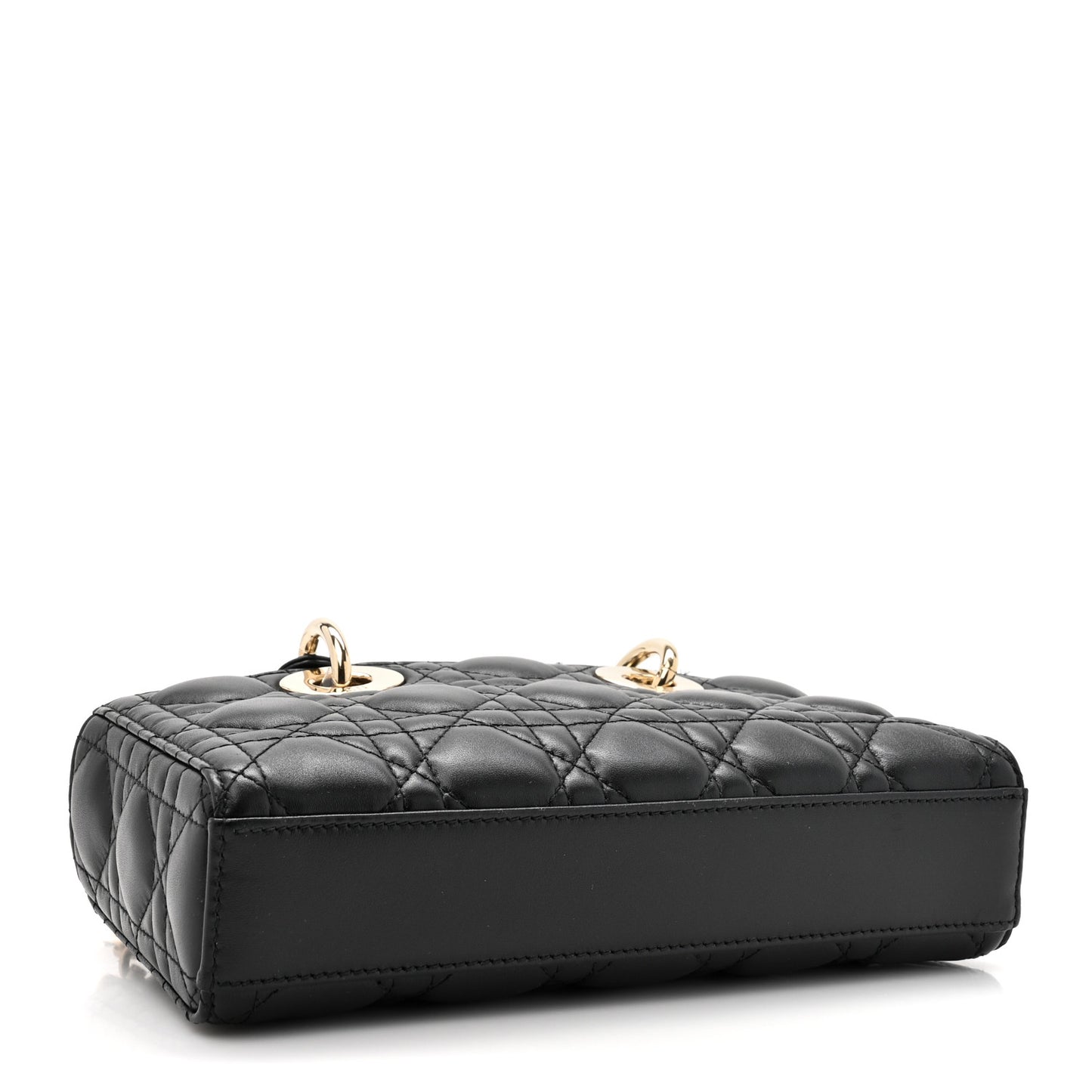 Lambskin Cannage Small Lady D-Joy Black