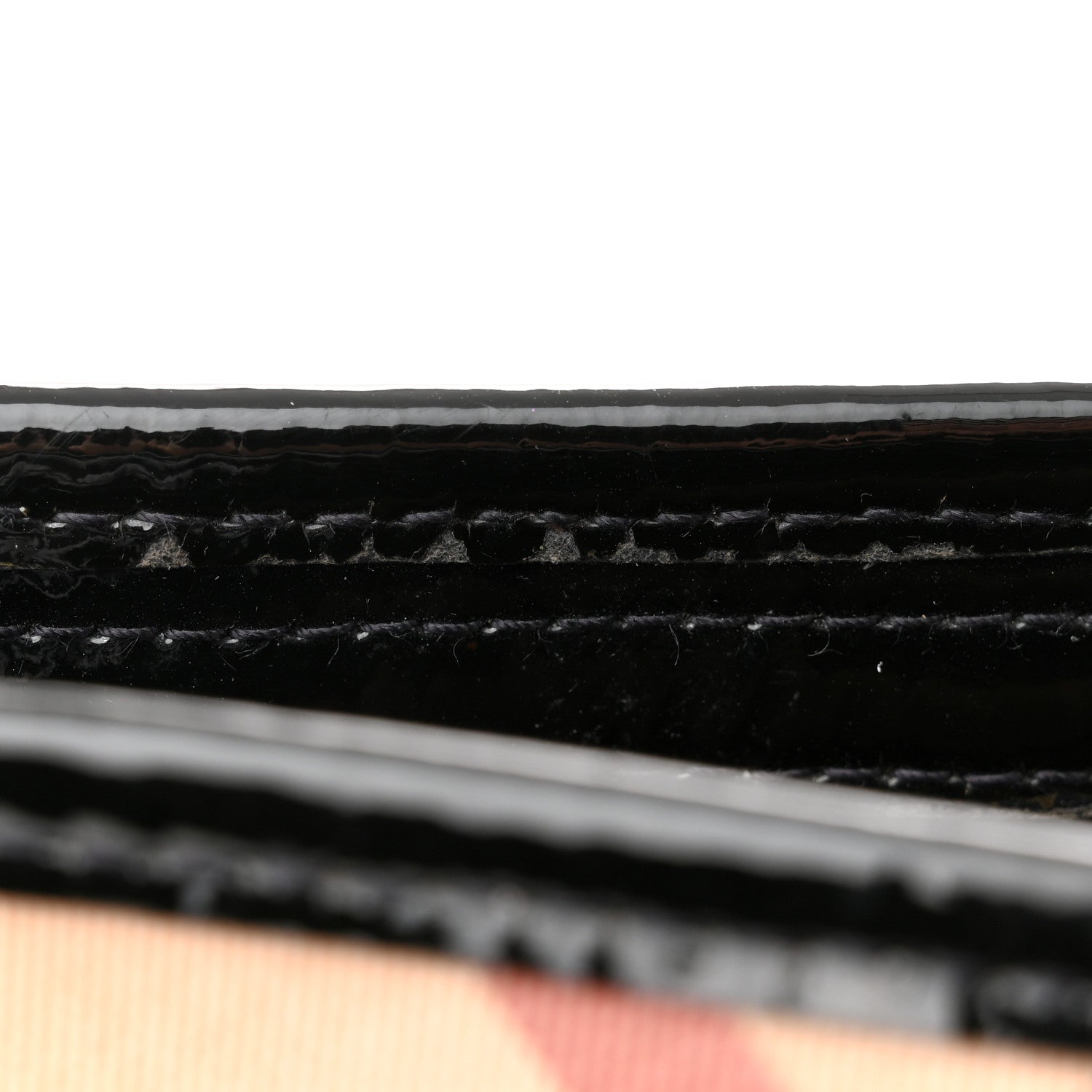 Burberry Patent Trim Nova Check Shopper Tote Black 18 of 21