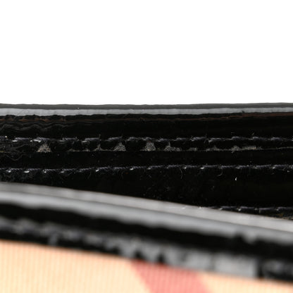 Burberry Patent Trim Nova Check Shopper Tote Black 18 of 21