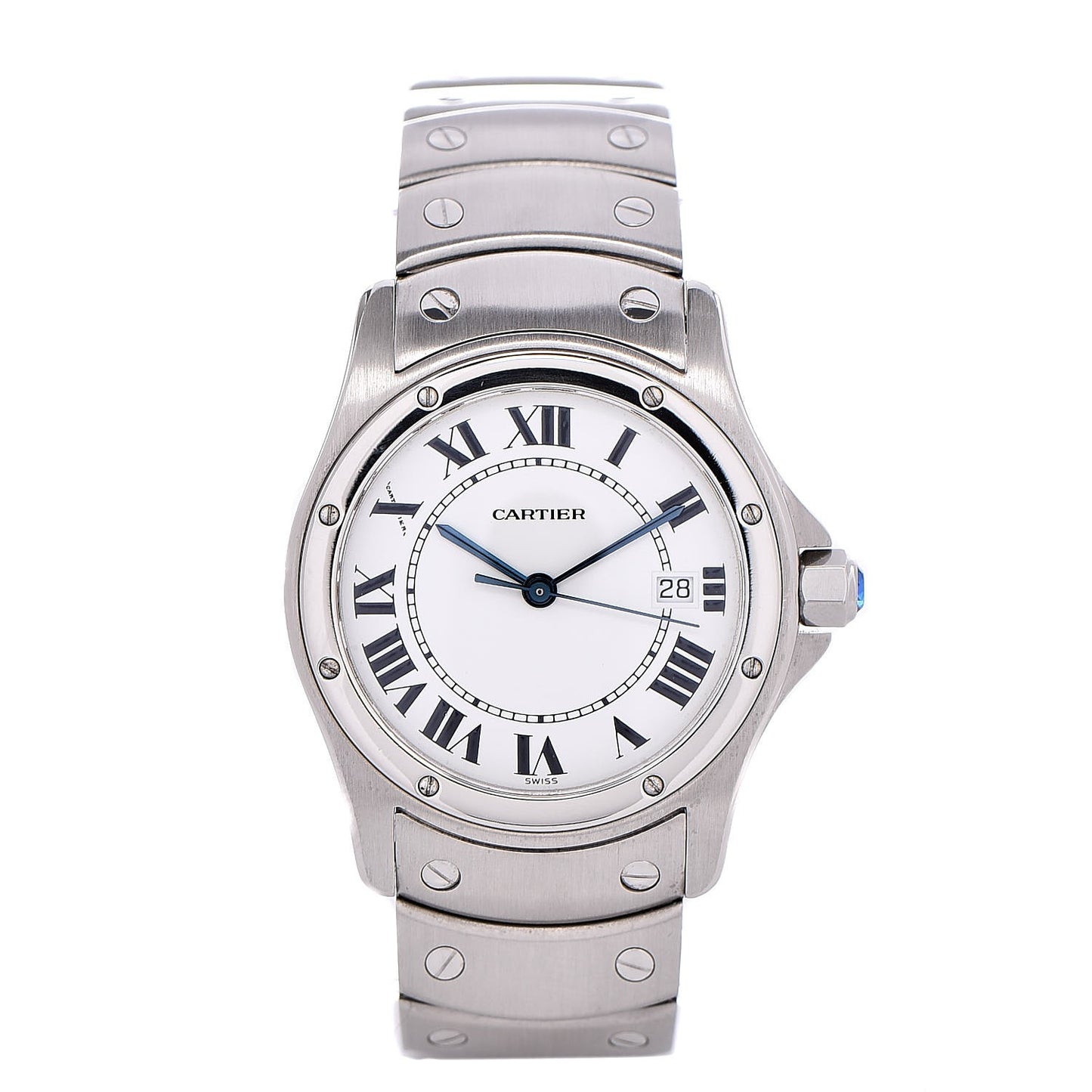Stainless Steel 29mm Santos Cougar Quartz Watch