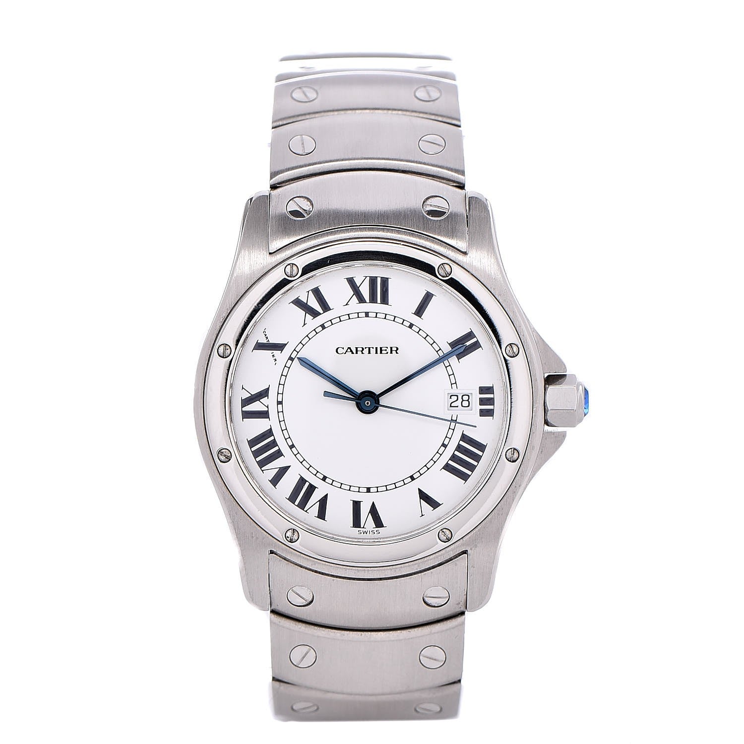 Cartier Stainless Steel 29mm Santos Cougar Quartz Watch 1 of 6