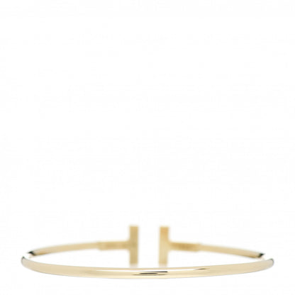 Tiffany 18K Yellow Gold Turquoise T Wire Bracelet 2 of 4