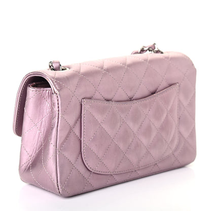 Chanel Metallic Calfskin Quilted Mini Rectangular Flap Pink 2 of 4