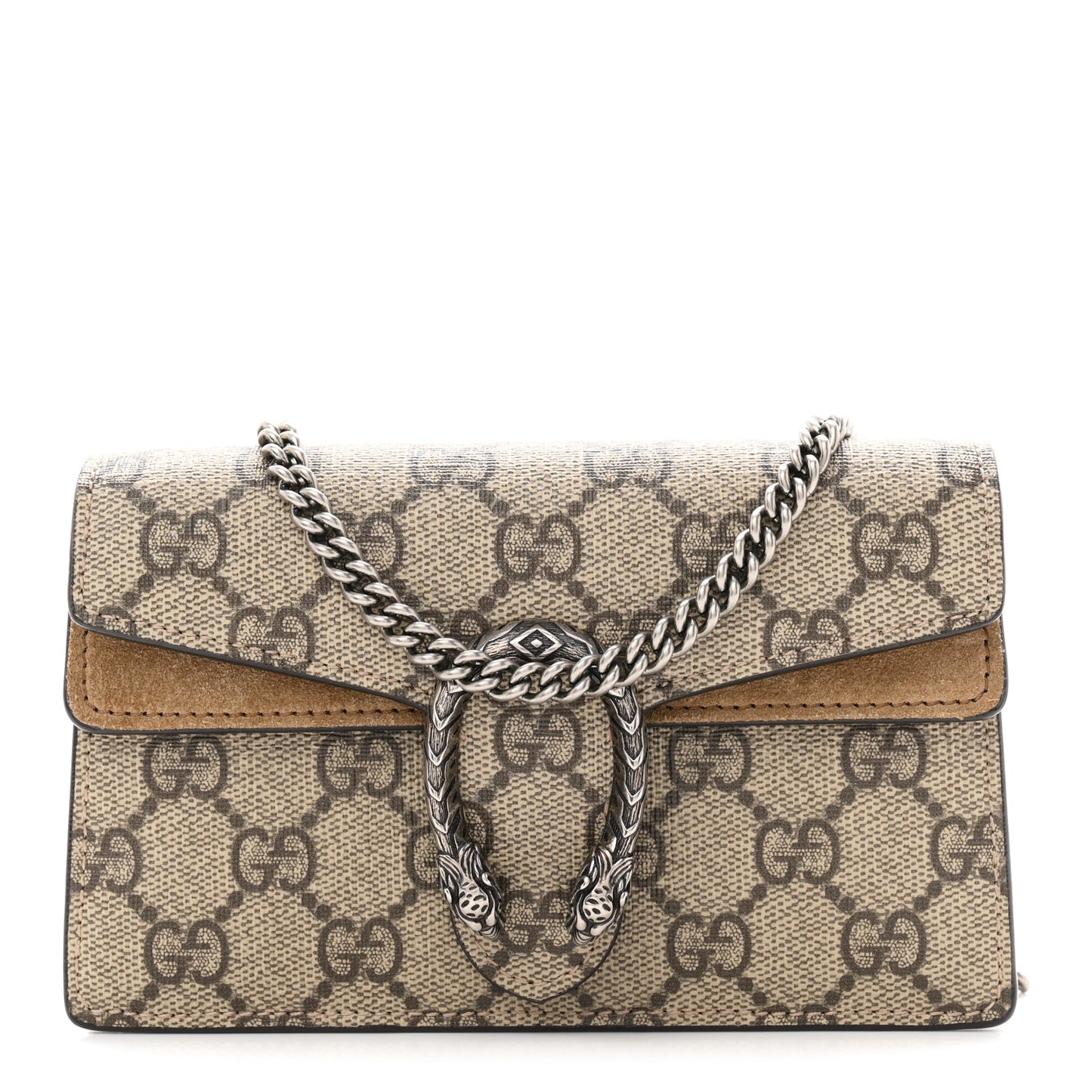 GG Supreme Monogram Super Mini Dionysus Shoulder Bag Taupe