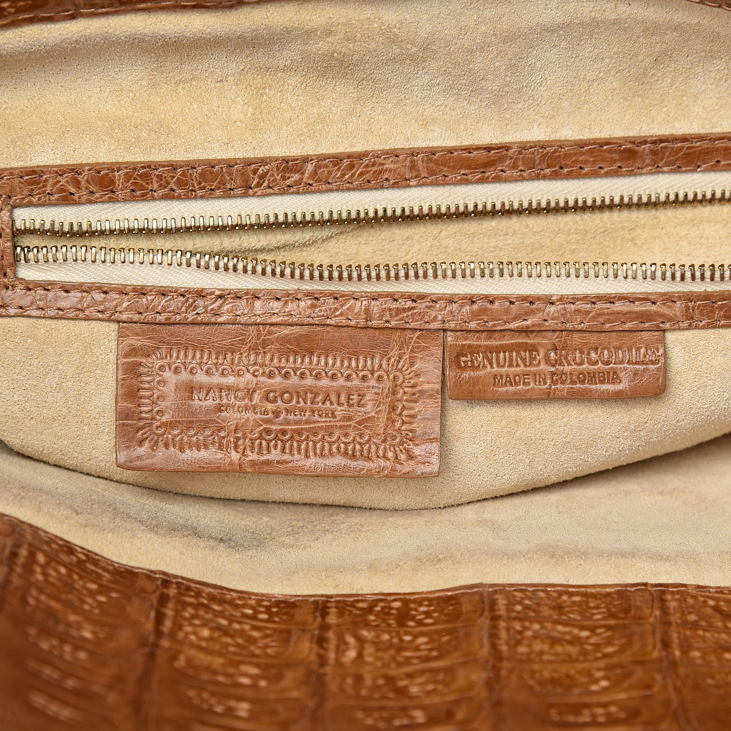 Nancy Gonzalez Crocodile Top Handle Tote Brown 6 of 15