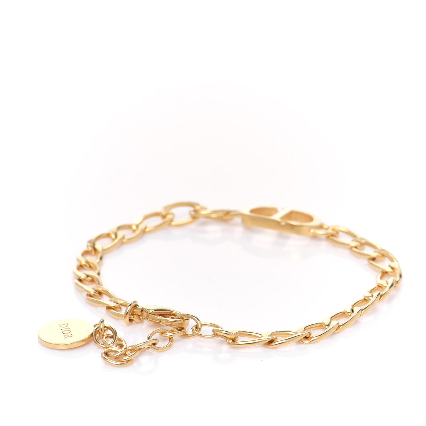 Metal Petit CD Chain Bracelet Gold