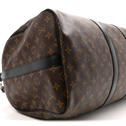 Louis Vuitton Monogram Macassar Keepall Bandouliere 55 8 of 13