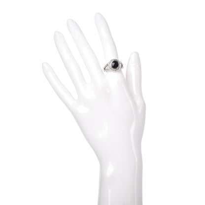 David Yurman Sterling Silver Diamond Black Onyx 8mm Petite Cerise Ring 52 6 2 of 5