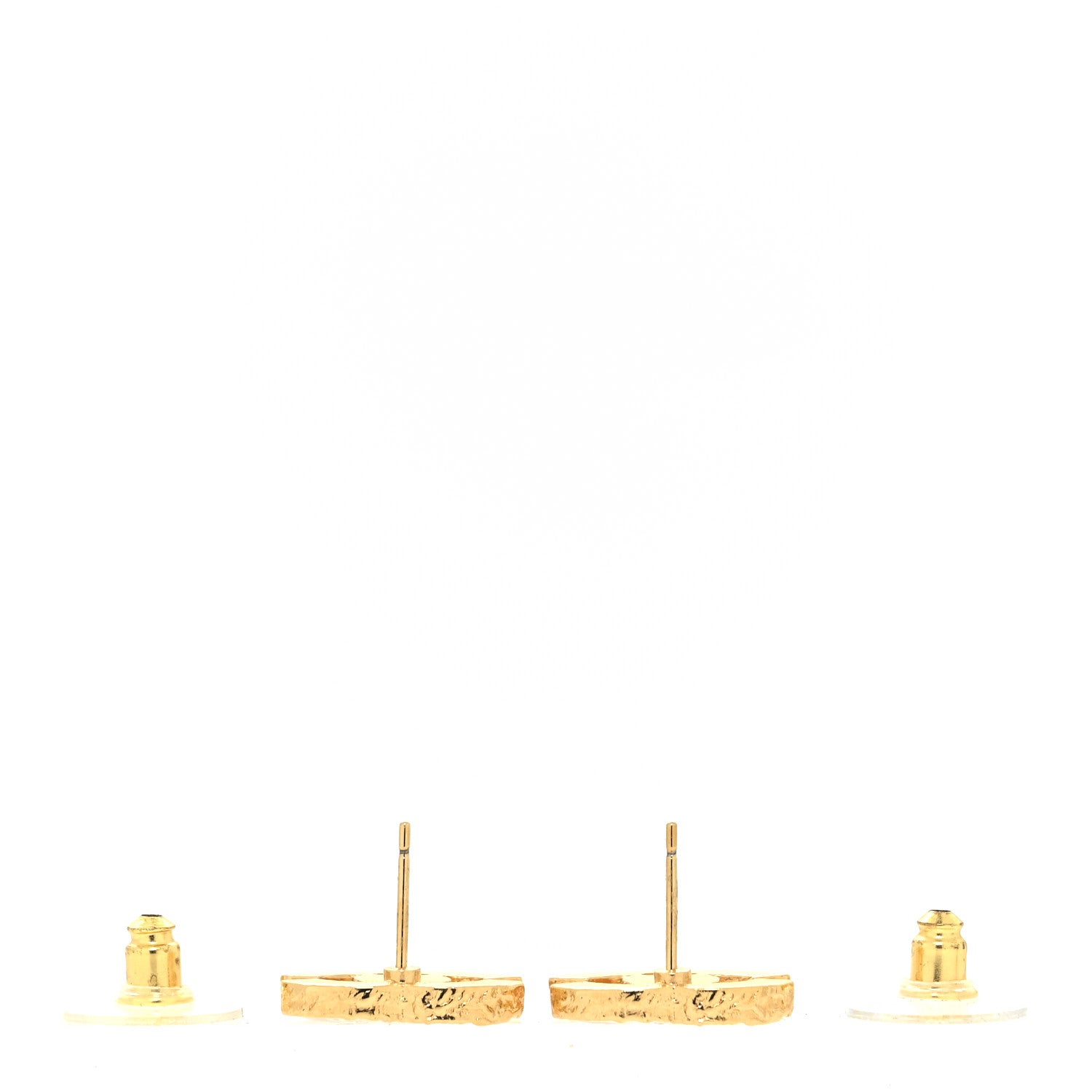 Chanel Metal Enamel CC Earrings Pink Gold 3 of 5