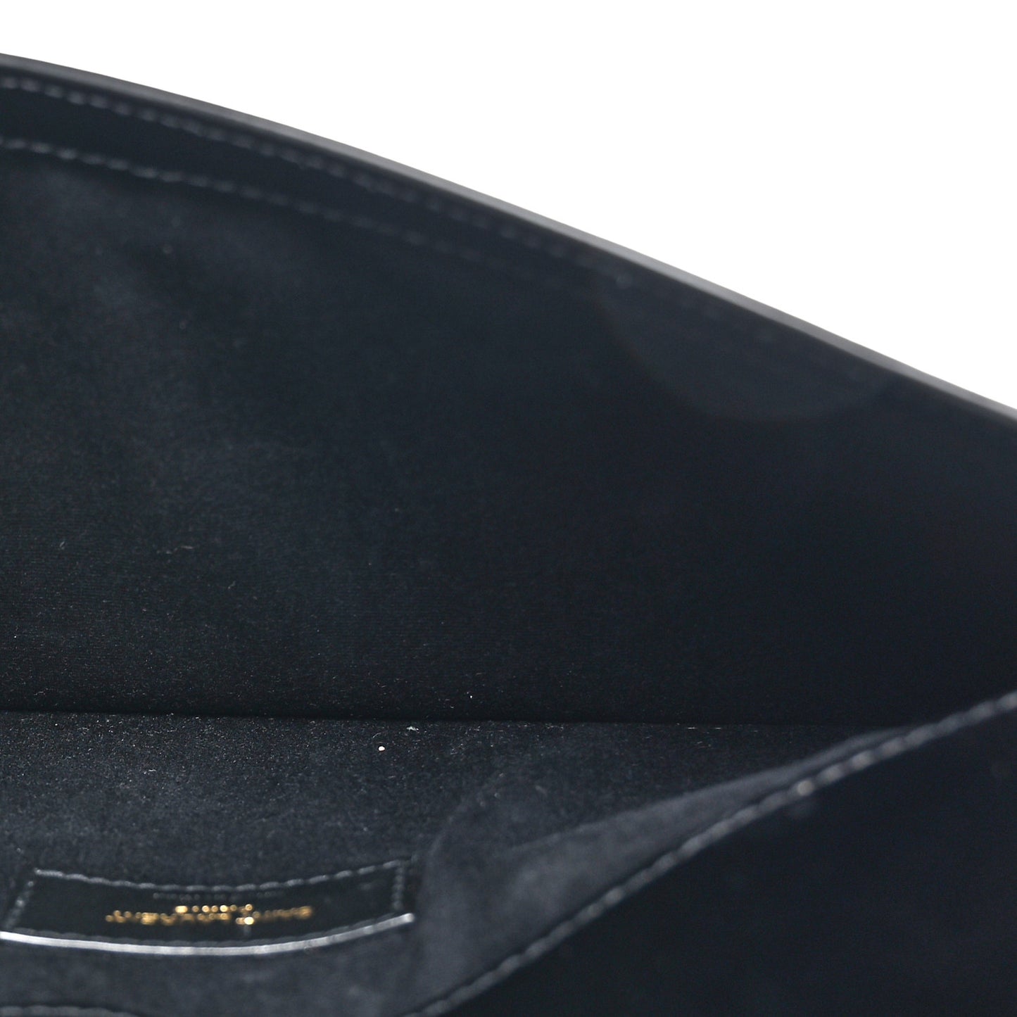Smooth Shiny Calfskin Monogram Uptown Pouch Black