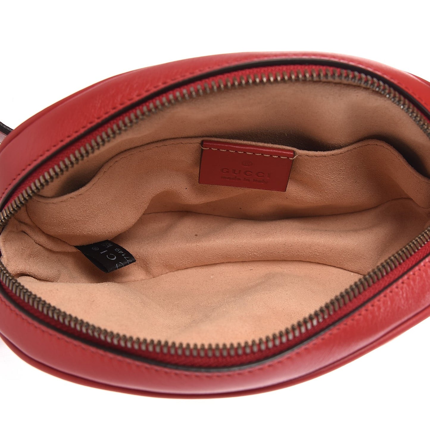 Calfskin Matelasse GG Marmont Belt Bag 85 34 Hibiscus Red