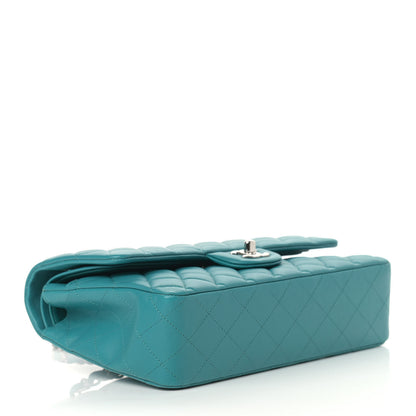 Chanel Lambskin Quilted Medium Double Flap Turquoise 4 of 12