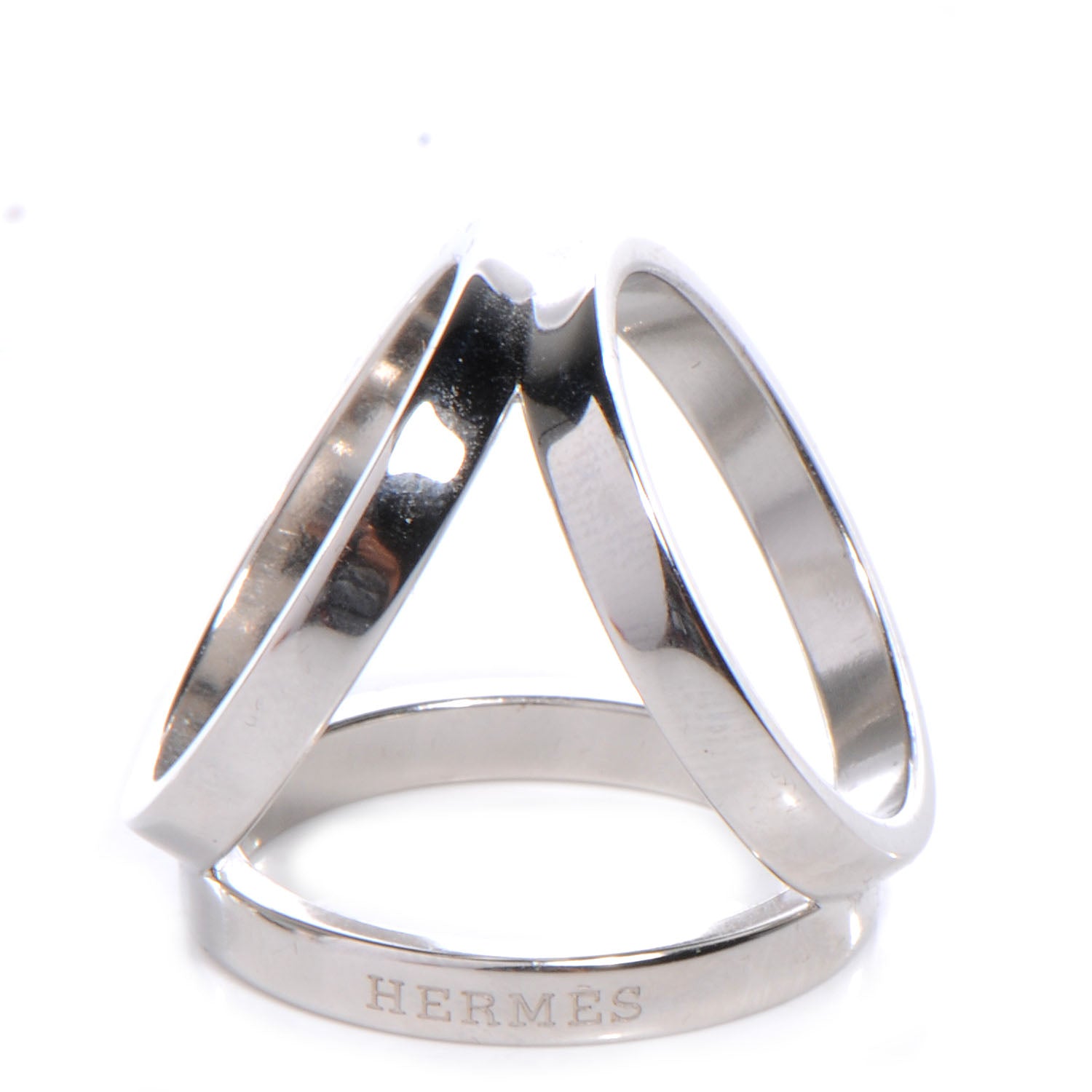 Hermes Palladium Trio Scarf Ring 1 of 5