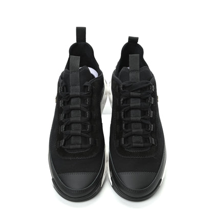 Chanel Velvet Calfskin Mixed Fibers CC Sneakers 36.5 Black 5 of 11