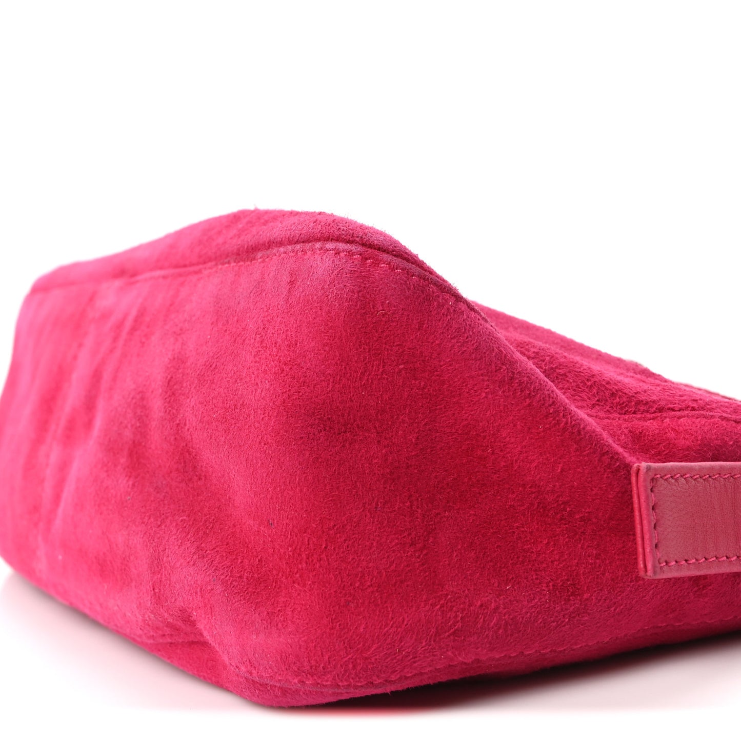 Suede Baguette Flap Fuchsia
