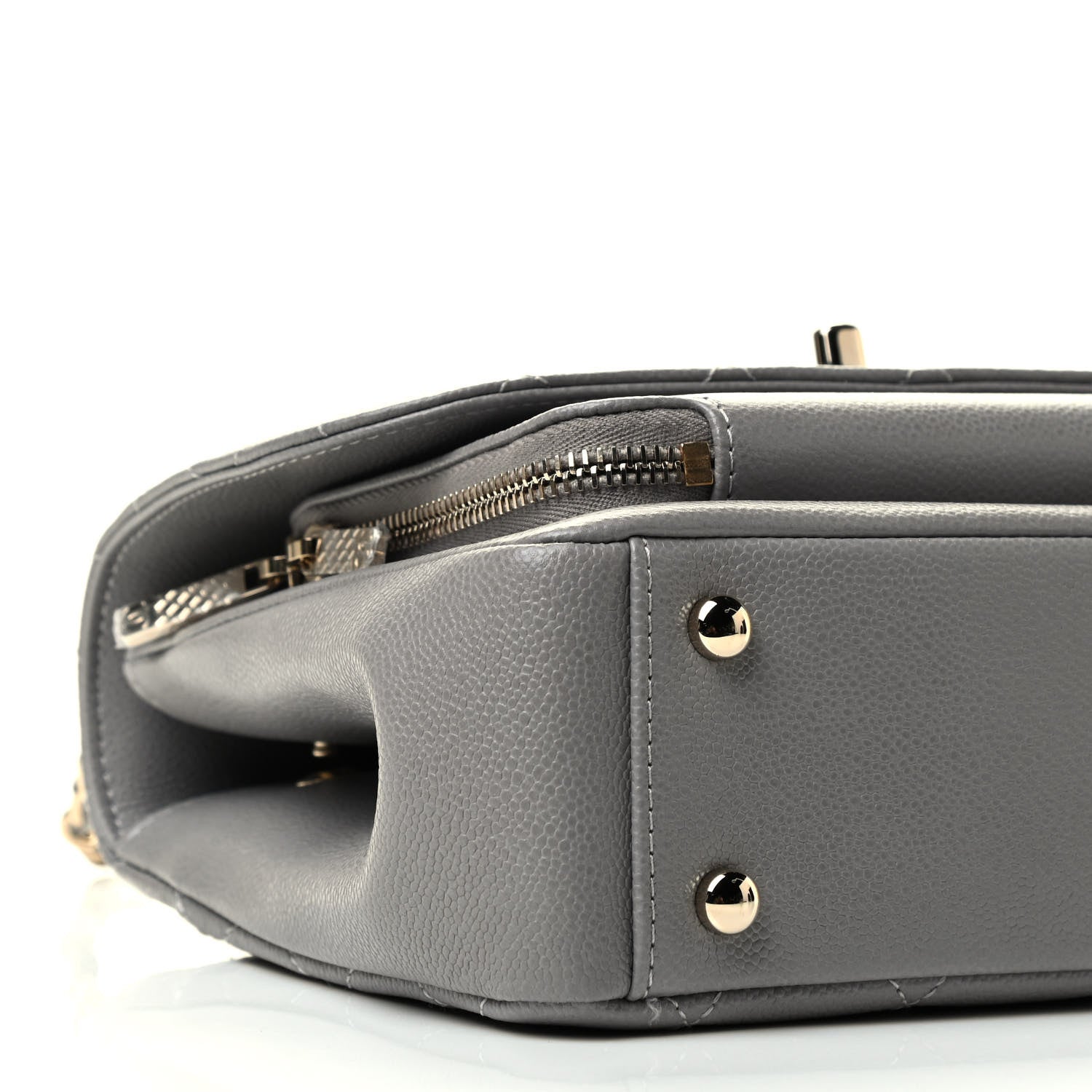 Chanel Caviar Quilted Medium Business Affinity Flap Grey 8 of 9