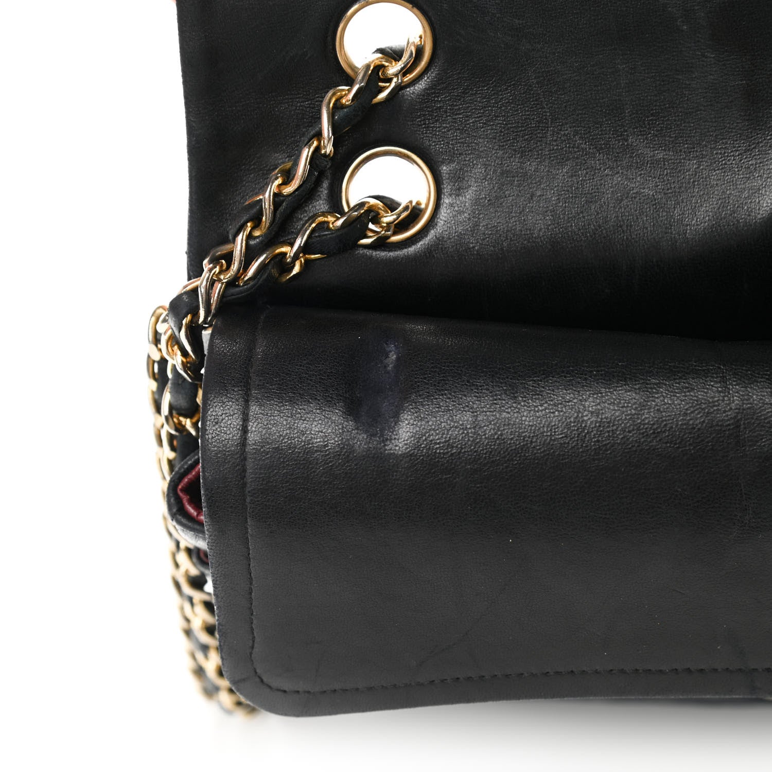 Chanel Lambskin Quilted Medium Double Flap Black 13 of 23
