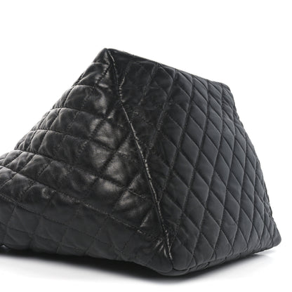 Chanel Lambskin Quilted Week End on Mars Tote Black 10 of 11