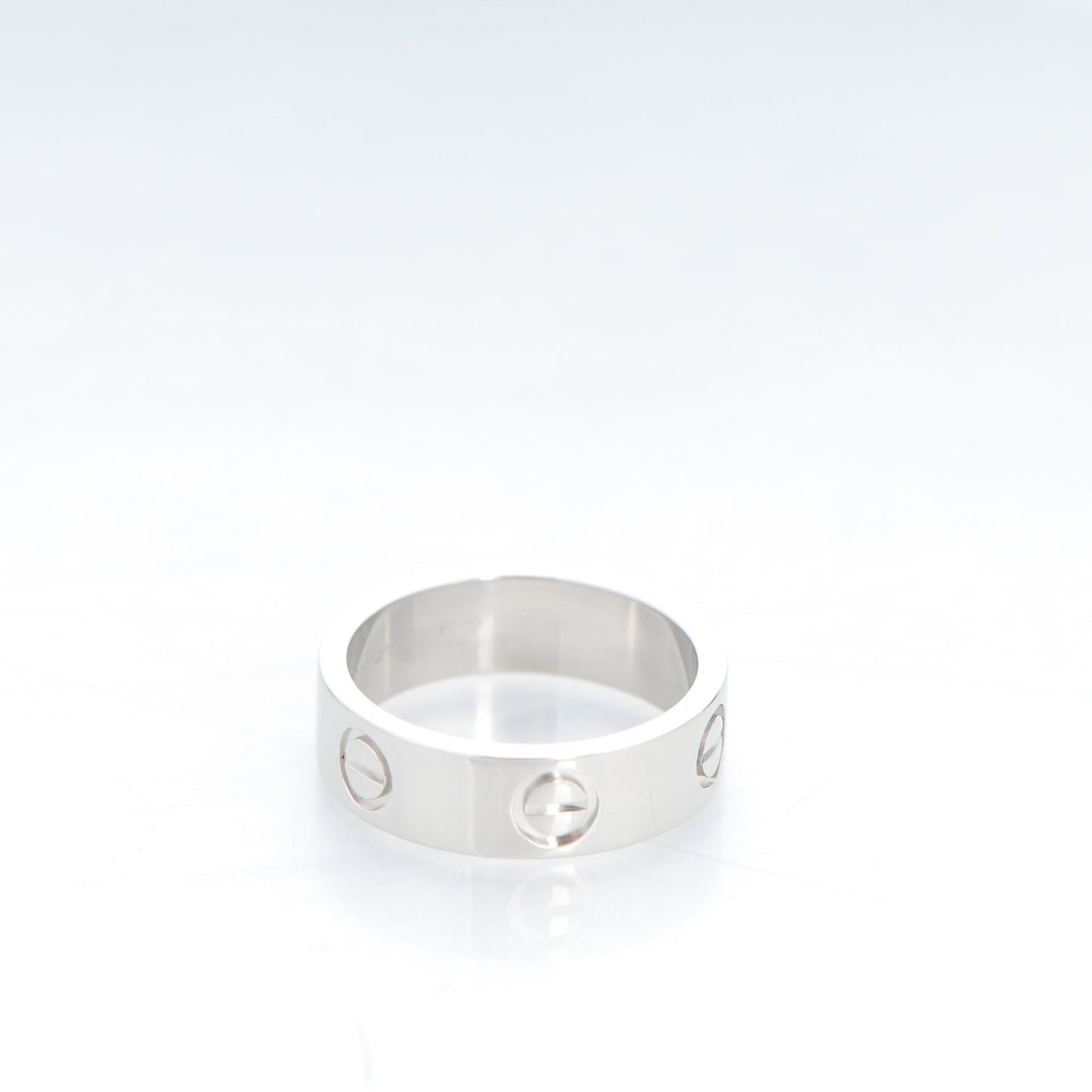 Platinum 5.5mm LOVE Ring 51 5.75