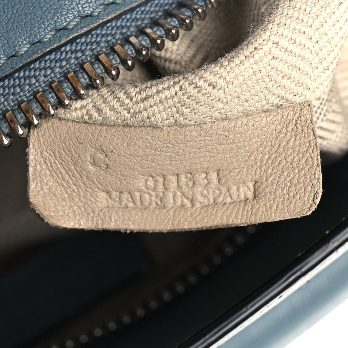 Calfskin Small Puzzle Bag Stone Blue