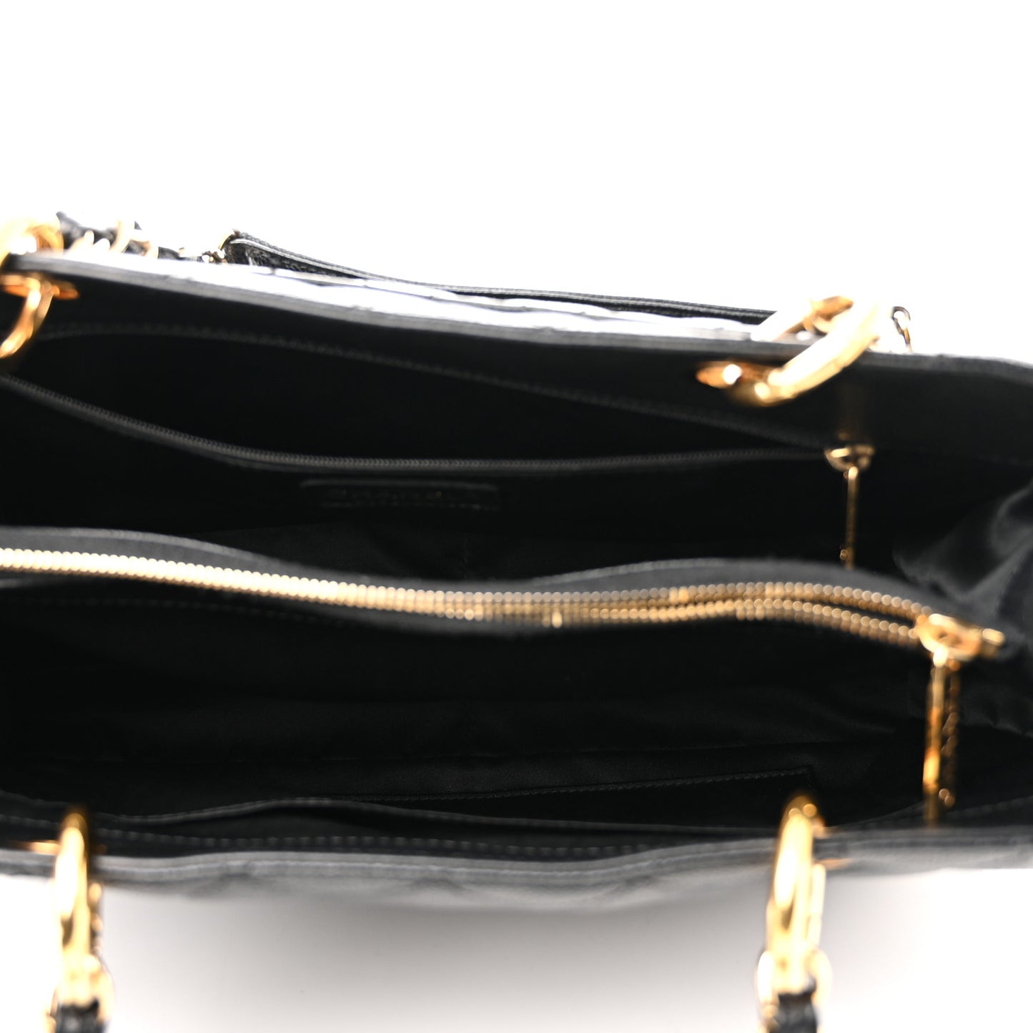 Caviar Quilted Grand Shopping Tote GST Black