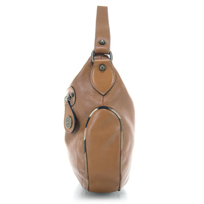 Burberry Leather Nova Check Trim Hobo 4 of 10