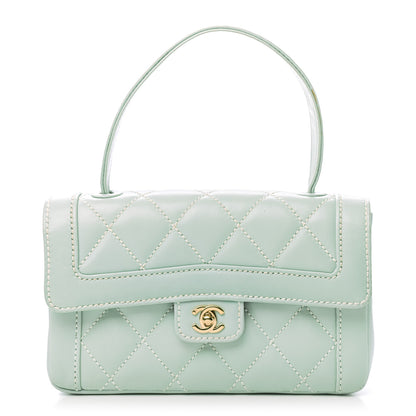 Chanel Calfskin Quilted Wild Stitch Flap Light Blue 1 of 10