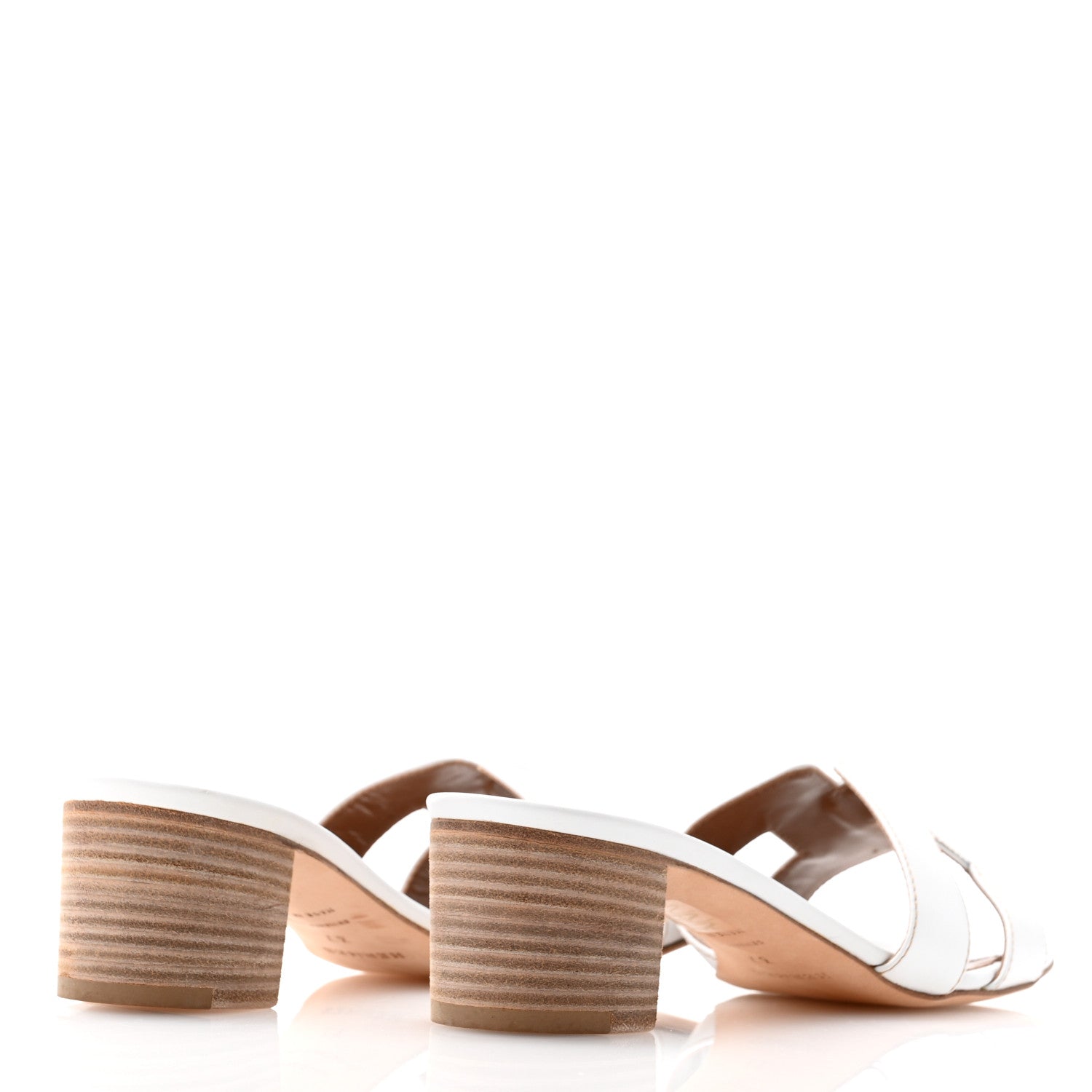 Hermes Calfskin Oasis Sandals 37 White 4 of 8