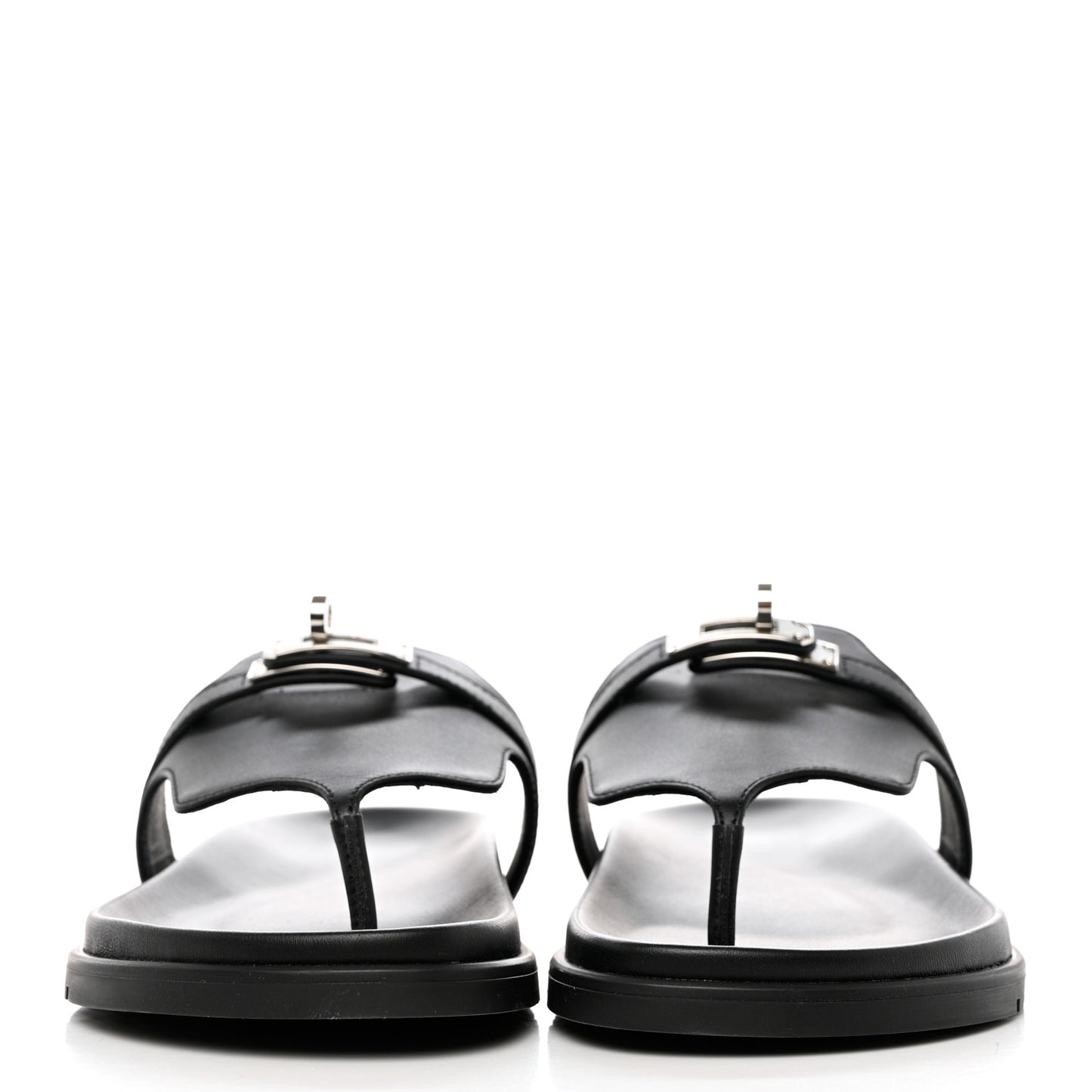 Calfskin Womens Empire Sandals 37 Black