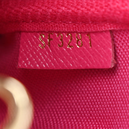 Louis Vuitton Damier Azur 2021 Christmas Animation Hollywood Mini Pochette Accessories Fuchsia 6 of 7