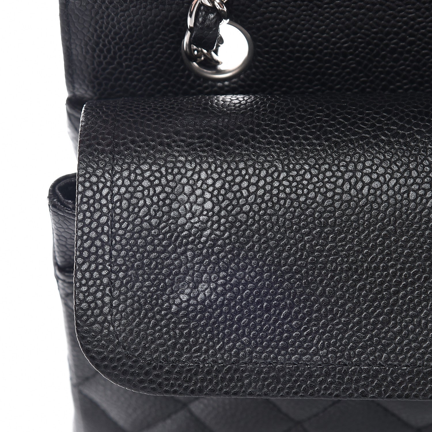 Chanel Caviar Quilted Medium Double Flap Black 10 of 14