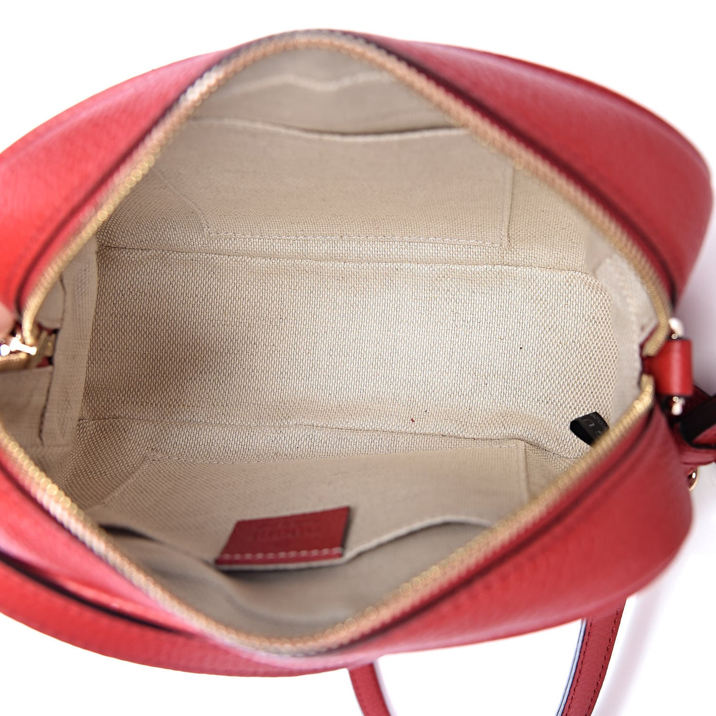 Pebbled Calfskin Small Soho Disco Bag Tabasco Red